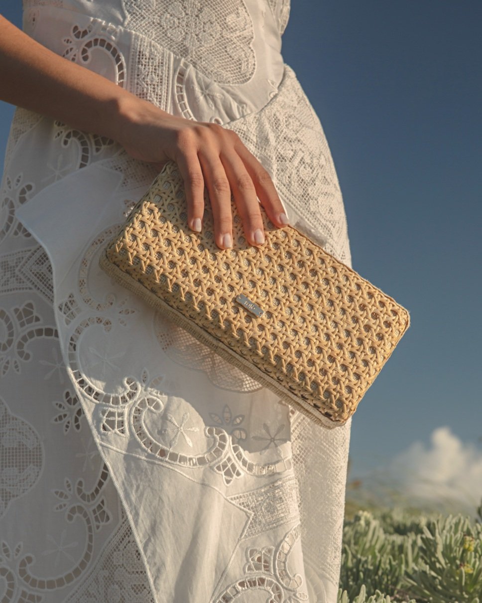 ALESSANDRA Long Clutch - Natural / Ivory — RAFE New York
